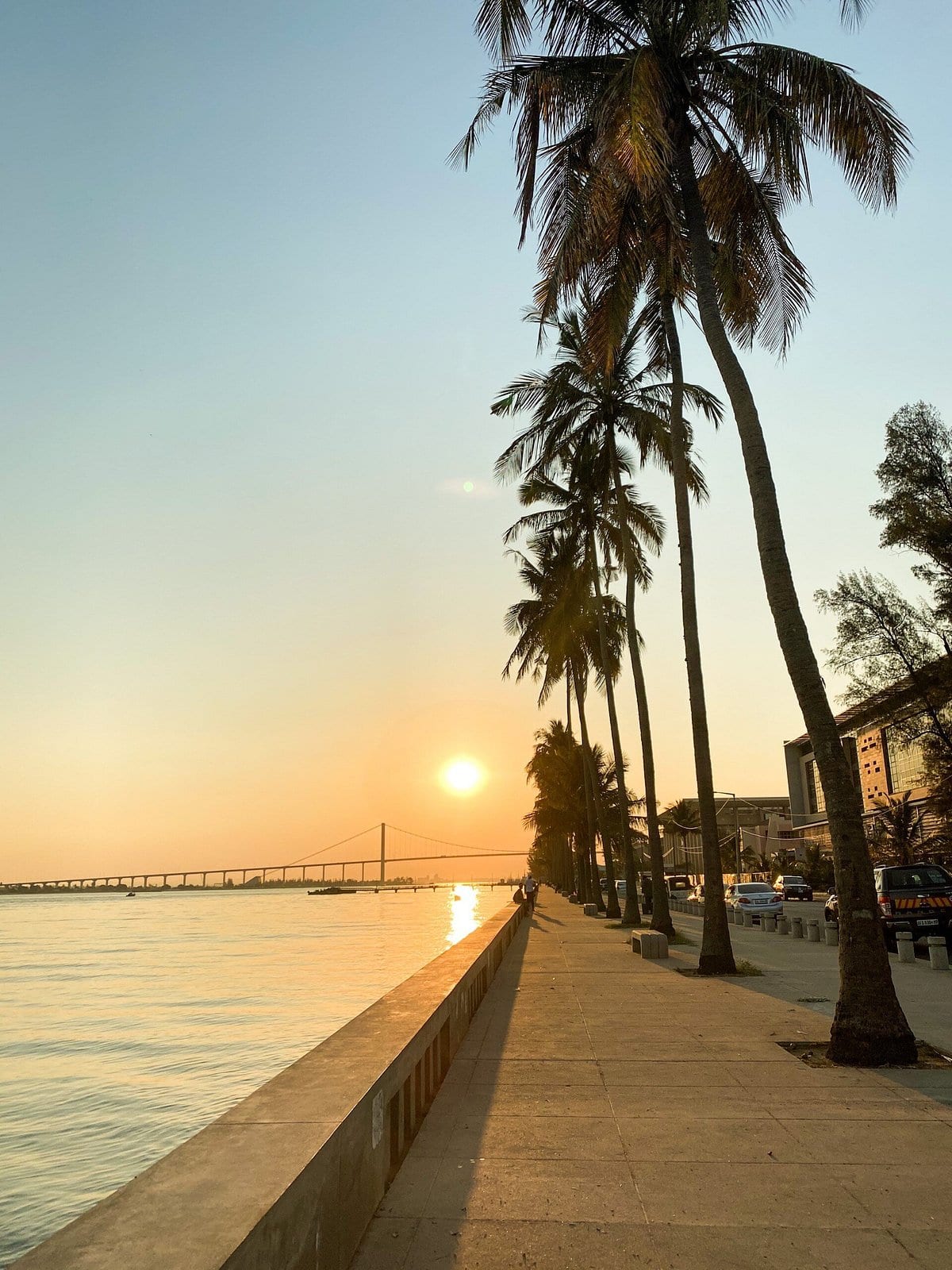 Sunset over Maputo bay, Mozambique